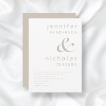 Casamento Moderno Taupe E Comercial