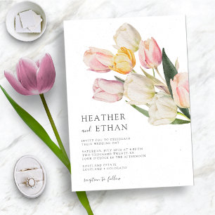 Convite Casamento Moderno Tulipa