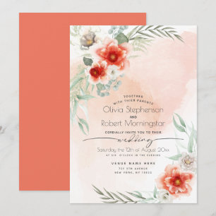 Convite Casamento  Mola de Aquarela