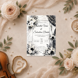 Convite Casamento Monocromático Elegante