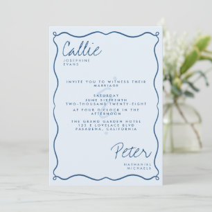 Convite Casamento Monocromático Monocromático Retrominimal
