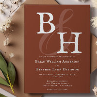 Casamento Monográfico Minimalista Laranja-Laranja