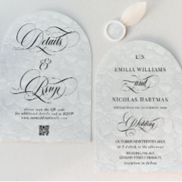 Convite Casamento Monograma Romântico Tudo Em Um