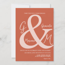 Casamento Monogrammed Ampersand Terracotta Brown