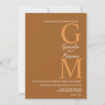 Casamento Monogrammed Bohemian Terracotta Brown