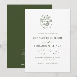 Convite Casamento Monstera