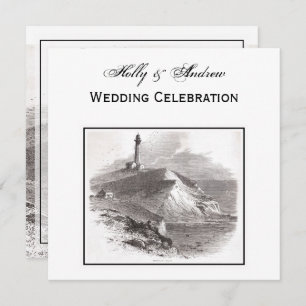 Convite Casamento Montauk Point Lighthouse Hamptons SQ