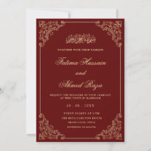 Casamento Muçulmano de Script Dourado Elegante Bur