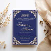 Casamento Muçulmano Dourado Barroco Vitoriano Azul