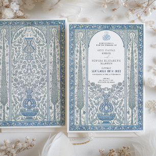 Convite Casamento Muçulmano Inspirado em Azulejos Iznik Br