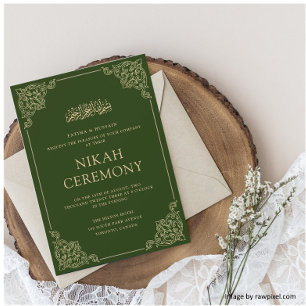 Convite Casamento Muçulmano Islâmico da Cerimônia de Nikah