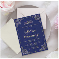 Casamento Muçulmano Islâmico ornamentado Blue Wali