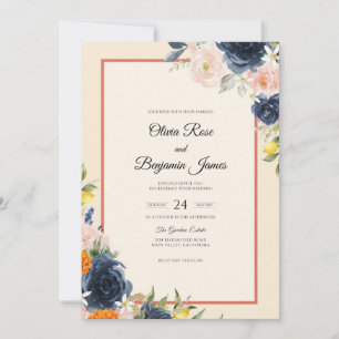 Convite Casamento Muted Eucalyptus Ranunculus Damasco Índi