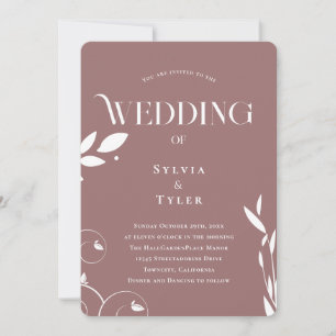 Convite Casamento Mútuo Botânico Minimalista Boho
