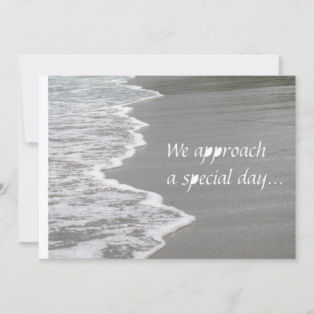 Convite Casamento na Areia... (Frente)