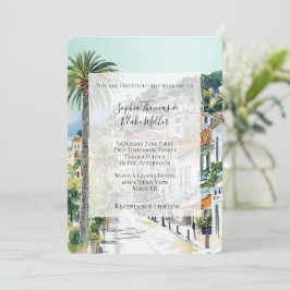 Convite Casamento na Cidade Costeira da Praia da Riviera F