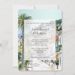 Convite Casamento na Cidade Costeira da Praia da Riviera F