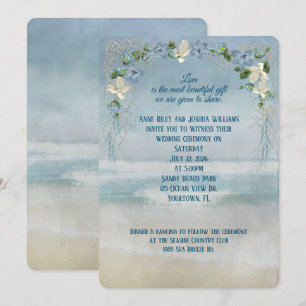 Convite Casamento na costa oceânica