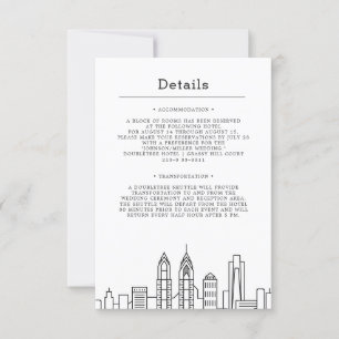 Convite Casamento na Filadélfia   Detalhes do Convidados