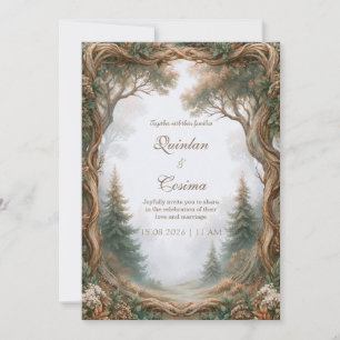 Convite Casamento na Floresta da Árvore Torcida