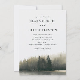 Convite Casamento na Floresta de Costa de Redwood de Pine 