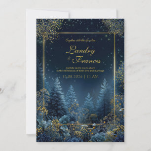 Convite Casamento na Floresta Encantada da Meia-Noite