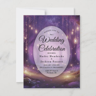 Convite Casamento na Floresta Encantada de Violeta à Meia-