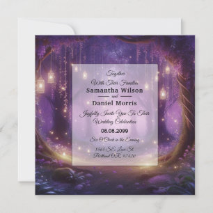 Convite Casamento na Floresta Encantada de Violeta à Meia-