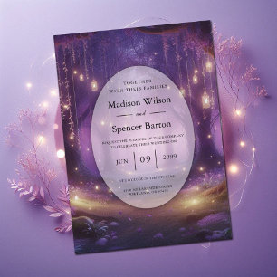 Convite Casamento na Floresta Encantada de Violeta à Meia-