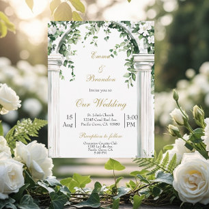 Convite Casamento na Igreja Floral Espanhola