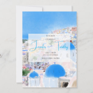 Convite Casamento na ilha Grécia Santorini Fia