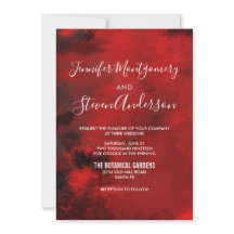 Casamento Na moda preto e Abstrato vermelho escuro