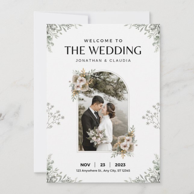 Convite Casamento na natureza (Frente)