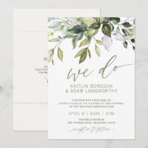 Casamento Na Natureza Botânica Verde Água-Forte V2