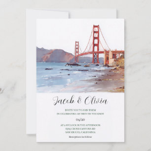 Convite Casamento na Ponte Golden Gate de São Francisco
