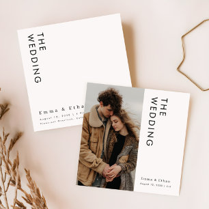 Convite Casamento na Praça da Foto Minimalista Moderno