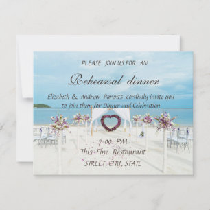 Convite Casamento na Praia, Arco Floral, Jantar de Ensaios