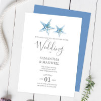 Casamento na Praia Azul Aquarela Estrela do Mar