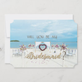 Convite Casamento na Praia, Carta de Damas de Honra com Ar