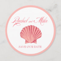 Casamento na Praia com Conchas de Vieira | rosa