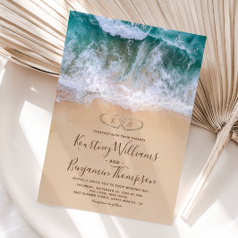 Convite Casamento na Praia com Corações