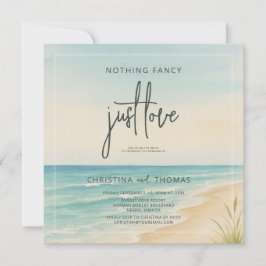 Convite Casamento na Praia com Fuga Romântica