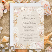 Casamento na Praia Conchas de Areia à Beira-Mar 
