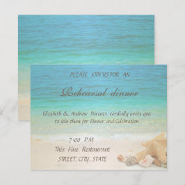 Convite Casamento na Praia Conchas Marinhas Jantar de Ensa