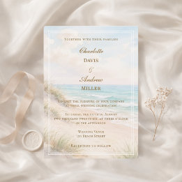 Convite Casamento na praia costeira
