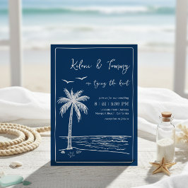 Convite Casamento na Praia da Palmeira Blues Costeiros