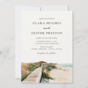 Convite Casamento na Praia das Dunas Costeiras Aveia Outer