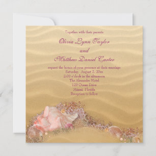 Convite Casamento na Praia de Areia Conchas