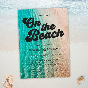 Convite Casamento na Praia Destino Ousado e Elegante à Bei