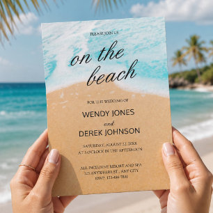 Convite Casamento na Praia Destino Tropical Personalizado